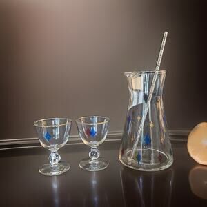 Vintage Mid Century Libby Atomic Jewels Glass Cocktail 4 Piece Set 1960’s
